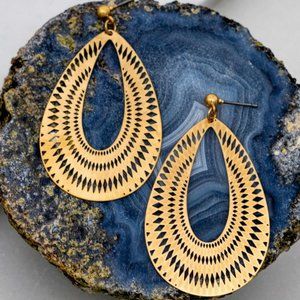 NWT Gold BOHO Teardrop Dangle earrings